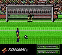 une photo d'Ã©cran de Konami Hyper Soccer sur Nintendo Nes